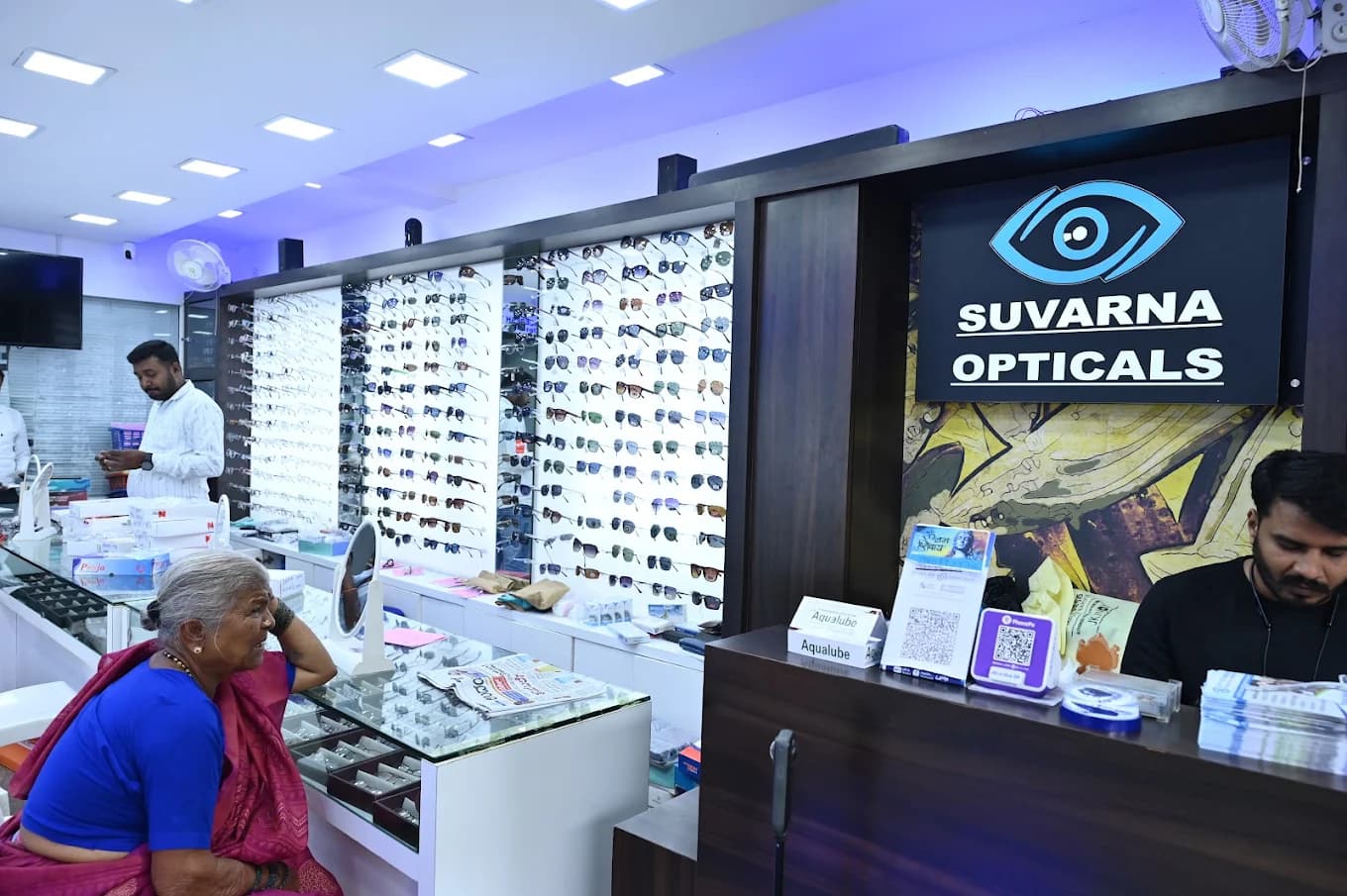 Inside the optical section at Suvarna Nethralaya